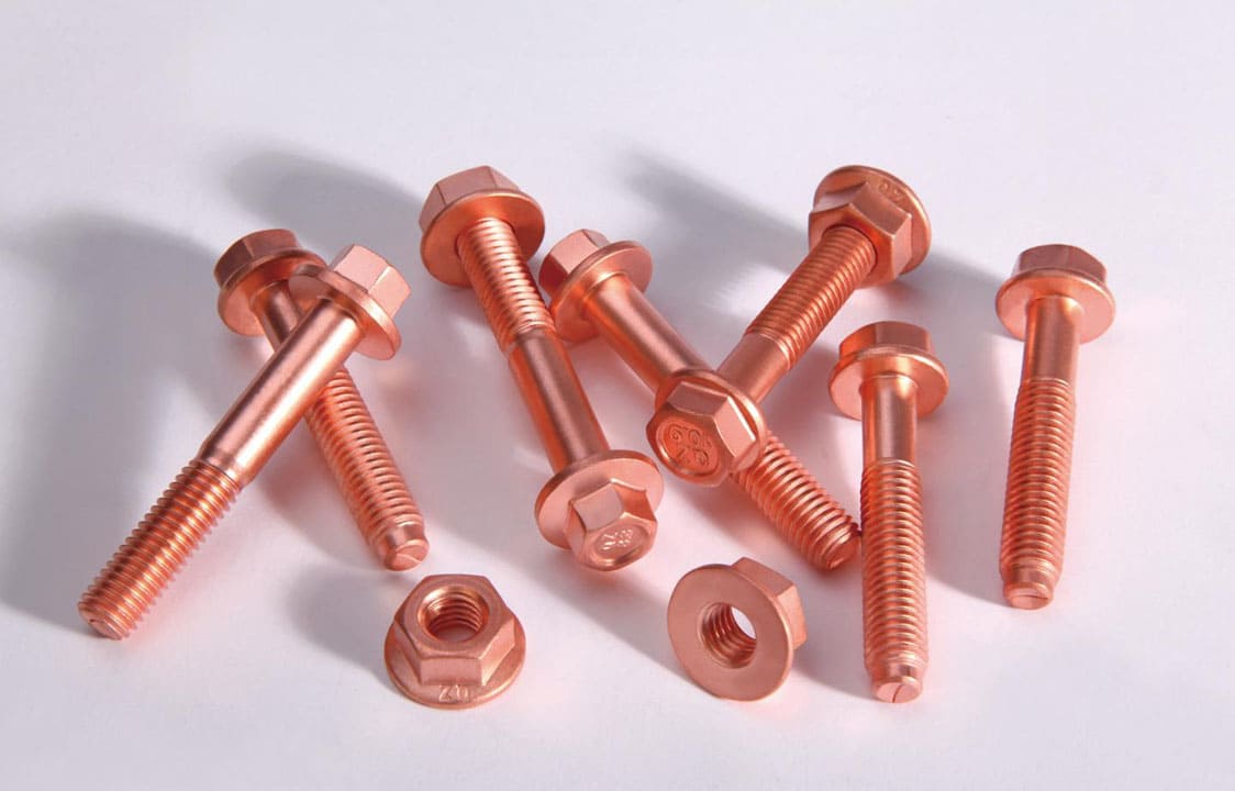 High-quality copper fasteners by Dalloyed, suitable for marine, electrical, and industrial applications.