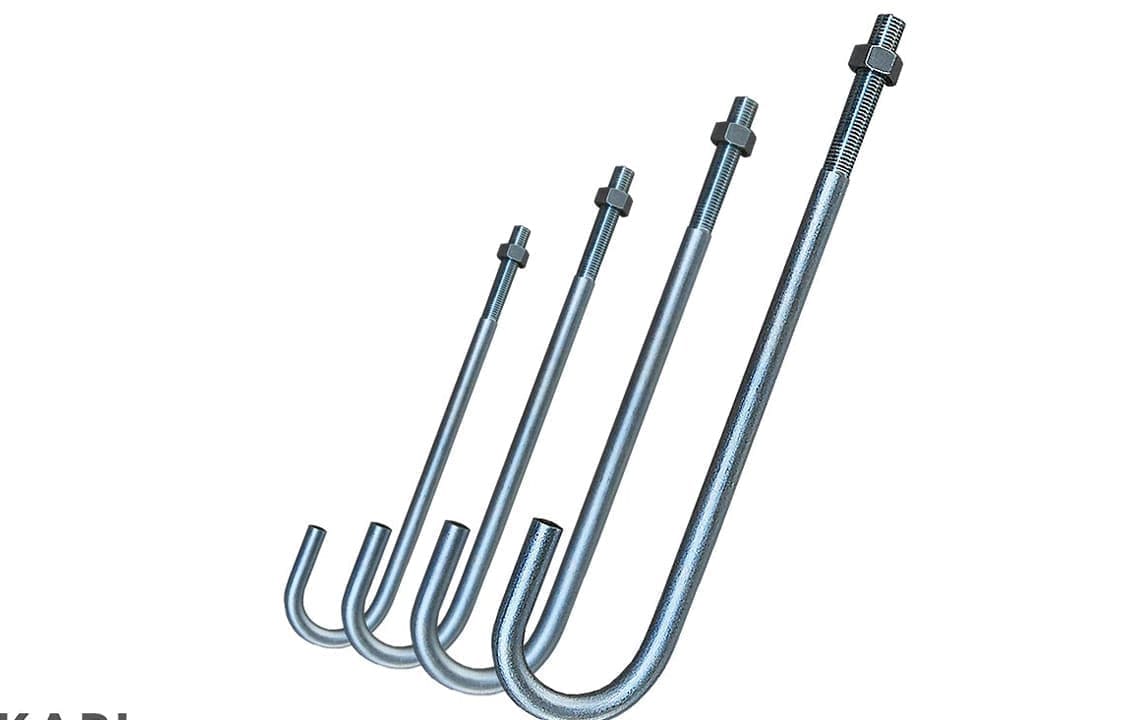 High tensile J Bolt manufactured by Dalloyed for industrial applications